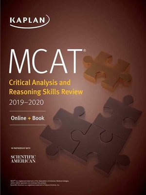cover image of MCAT Critical Analysis and Reasoning Skills Review 2019-2020
